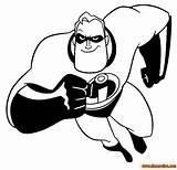 Coloring Pages Incredibles Disney Print Kids Cartoons sketch template