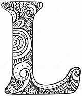Letter Doodle Colouring sketch template