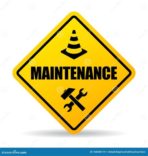 maintenance sign stock vector illustration  repair