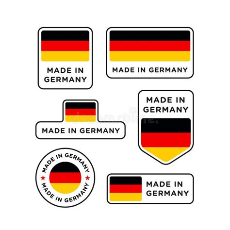 germany labels set german product emblem stock illustration illustration