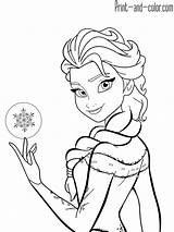Frozen Color Print Coloring Pages Elsa Girls Princess Coloriage Disney Tableau Choisir Un sketch template