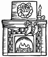 Fireplace Coloring Christmas Pages Adults Adult Clipart Clipartmag Printable Color Getcolorings sketch template
