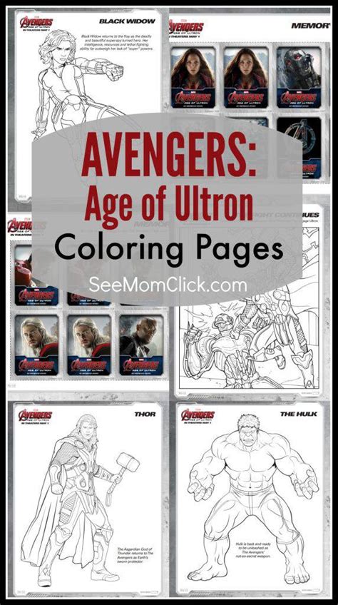 avengers age  ultron coloring pages smc