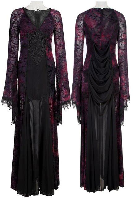 opium black purple gothic dress by punk rave ladies gothic