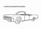Coloring Lincoln Continental Printable Car Convertible Pages Cars Super 4kids sketch template