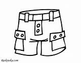 Coloring Shorts Pages Clothing sketch template