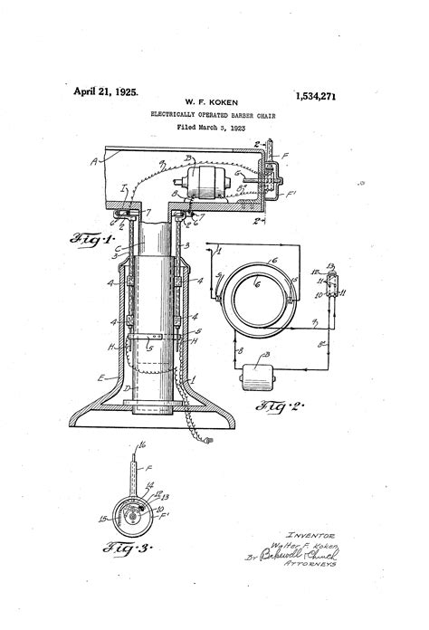 patent  electrically operated barber chair google patents