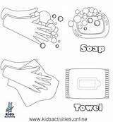 Washing Preschoolers Kidsactivities Hygiene Teach Handwashing Germs Colouring sketch template
