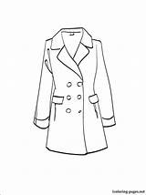 Coat Coloring Winter Pages Trench Drawing Color Print Getdrawings Getcolorings Sketchite 750px 51kb sketch template
