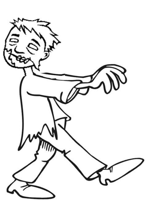 awful zombie coloring page kids play color