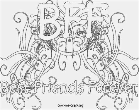 hard coloring pages  bff coloring pages