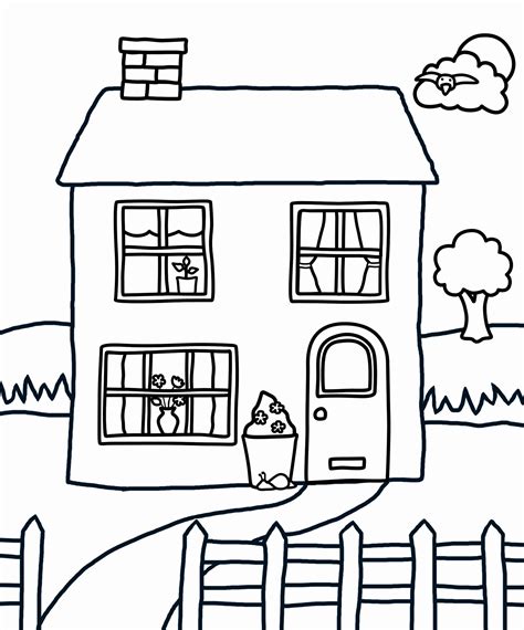 cartoon house coloring pages   cartoon house coloring