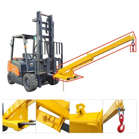 caldwell telescoping pivoting forklift boom  lb capacity lupon