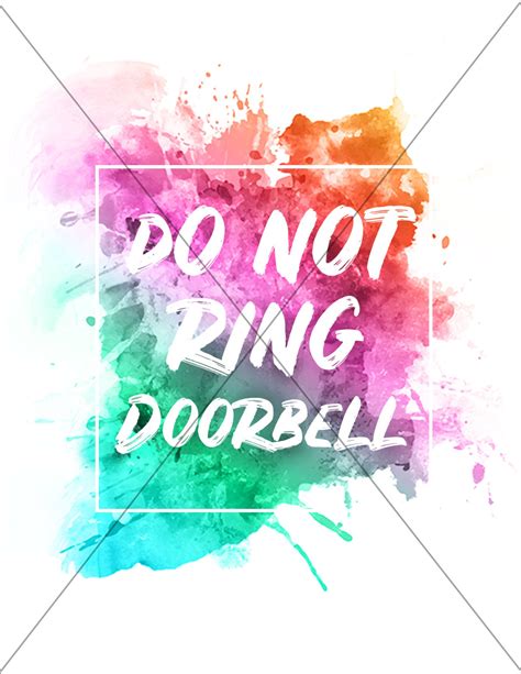 ring doorbell sign printable instant  front door sign