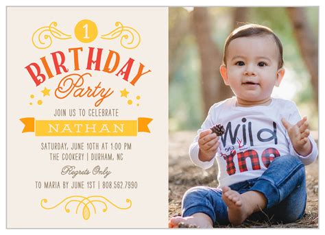 st birthday invitation cards  baby boy