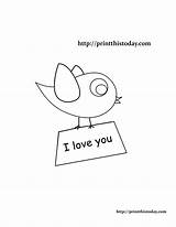 Coloring Printable Pages Bird Lovebird Cute Print Designlooter Flying Getcolorings Printthistoday Sign sketch template