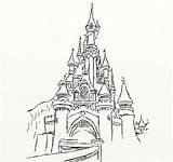 Castle Disney Drawing Coloring Pages Disneyland Walt Sketch Cinderella Frozen Line Easy Elsa Drawings Colouring Printable Ice Getdrawings Fairy Sleeping sketch template