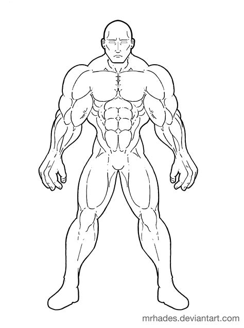male superhero body template