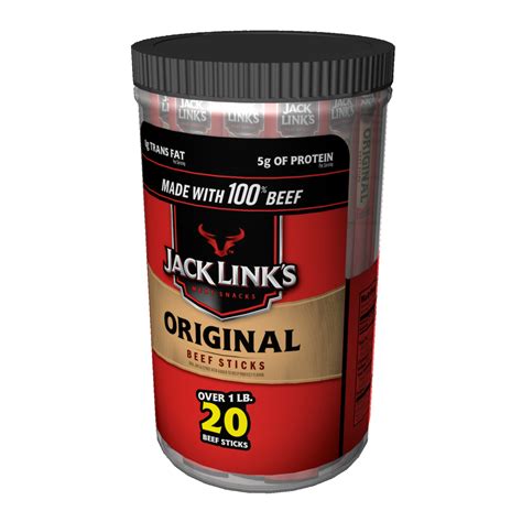jack links beef sticks on the go original 0 92oz 20 ct