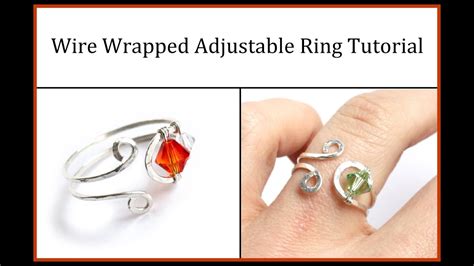 easy jewelry tutorial wire wrapped adjustable ring wi doovi