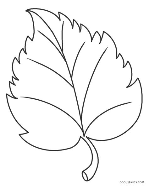 leaf coloring pages coloring leaf pages leaves templates kids printable