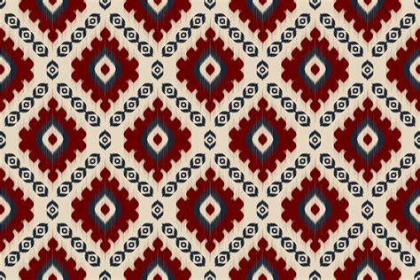 ethnic oriental ikat seamless pattern traditional fabric indian style