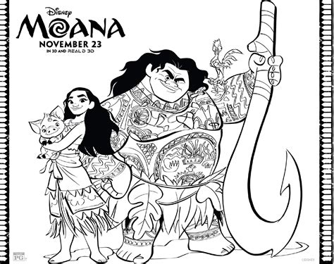 moana coloring pages inspired   disney