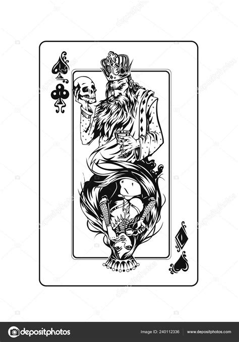 casino games poker playing card hand drawn sketch vector illustration