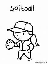 Softball Coloring Pages Printable Sheets Color Kids Drawing Print Player Clipart Getdrawings Library Popular sketch template