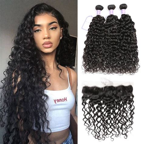 dsoar hair virgin indian natural wave hair lace frontal