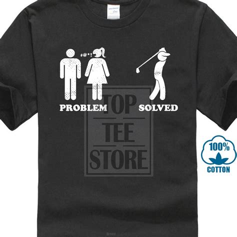 problem solved golfer t shirt tee joke golfer golfing humour funny