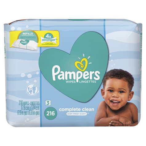 pampers baby wipes complete clean scented  refill tub  included