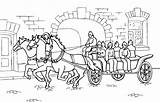 Carriage Horse Coloring Pages Fire Transport Truck Engine sketch template