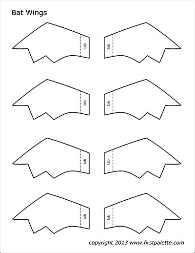 bat wings  printable templates coloring pages firstpalette