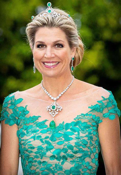 queen maxima wears emerald tiara  ireland peoplecom