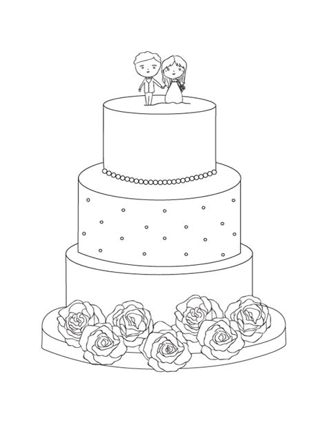 wedding cake colouring pages printable hannah thomas coloring pages