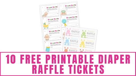 printable diaper raffle ticket template   printable