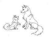 Drawing Pup Wolf Mother Cub Drawings Cute Request Getdrawings sketch template