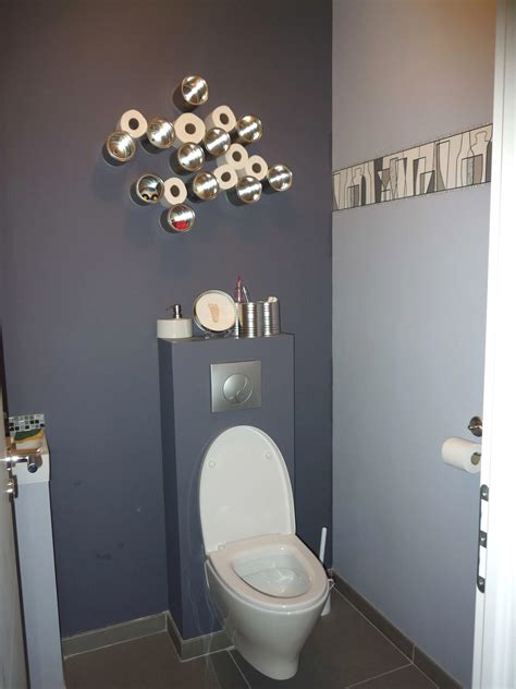 formidable idee deco wc suspendu  papier peint pour avec papier peint
