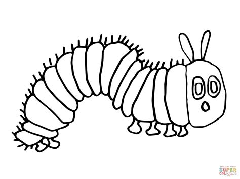 gambar hungry caterpillar coloring page  printable pages click cute