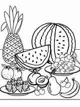 Ausmalbilder Lebensmittel Ausmalbild Sheets Malvorlagen Ausdrucken Colorier Melone Watermellon Worksheets Peaches Feuilles sketch template