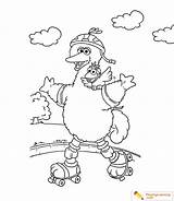 Coloring Bird Big Pages Date Sesame Street sketch template