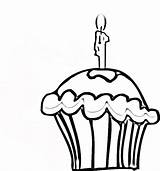 Cupcake Coloring Birthday Cupcakes Pages Kids Cliparts Candle Line Drawing Printable Clipart Template Clip Templates Bestcoloringpagesforkids Library Super Favorites Add sketch template