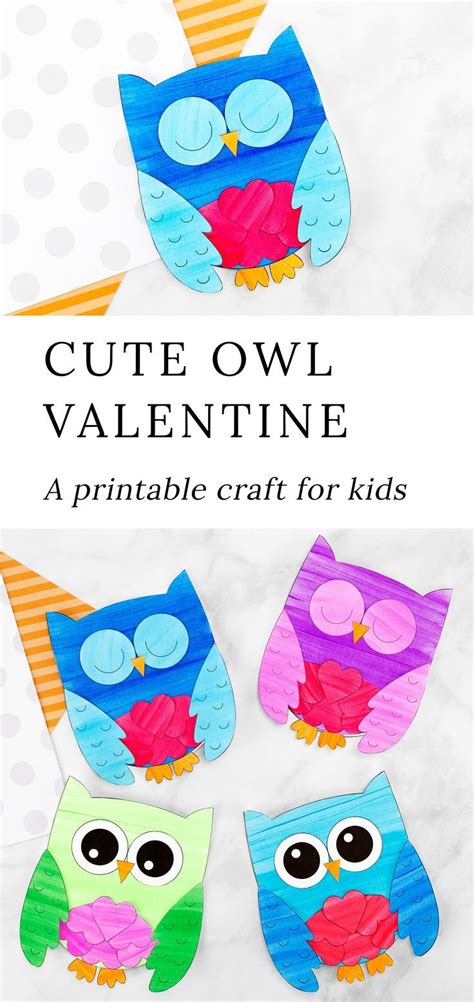 owl valentine  owl template owl valentines valentines cards
