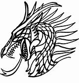 Dragon Scary Coloring Drawing Pages Getdrawings Dragons sketch template