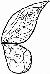 Wing Template Butterfly Templates Faerie Crochet Rings Pixie Right sketch template