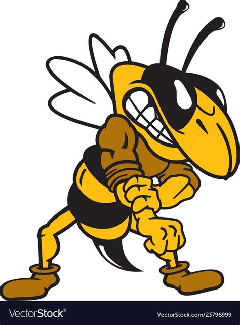 yellow jacket logo mascot royalty  vector image bulldog art bee illustration mascot