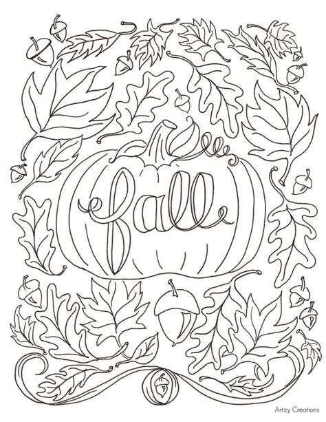 printable autumn coloring pages  getcoloringscom
