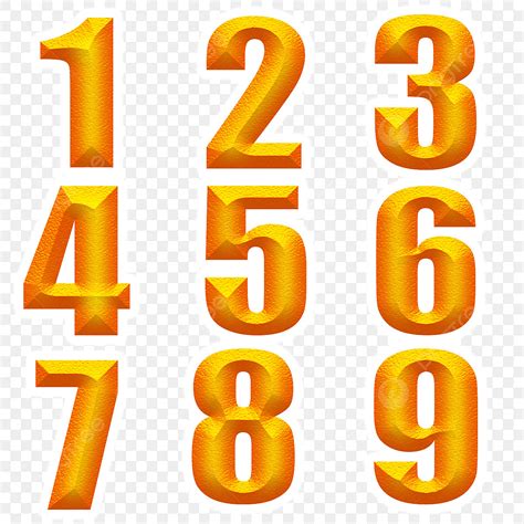 numbers clipart png images yellow  number numbers yellow