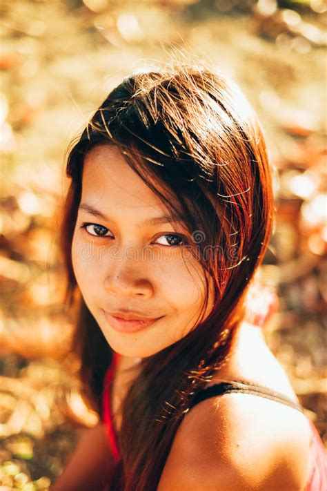 natural portrait beautiful asian girl smiling native